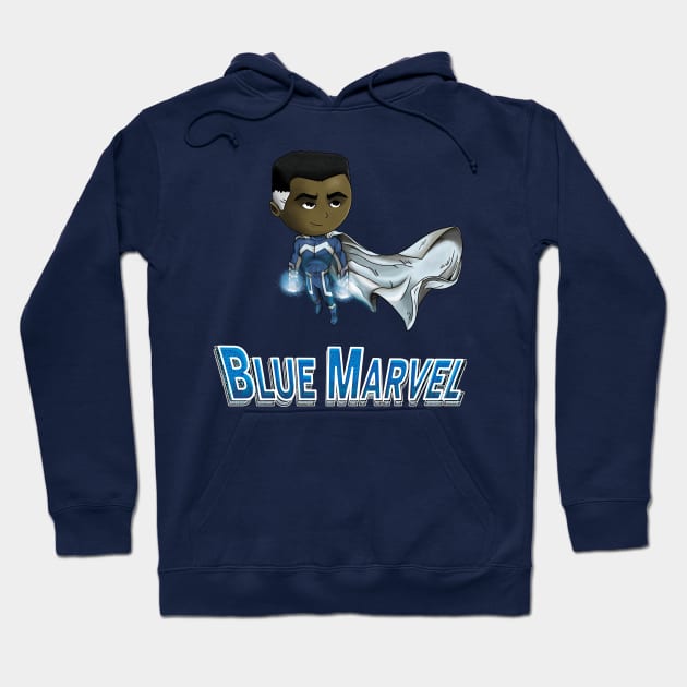 The Blue Marvel Hoodie by Creative Wiz